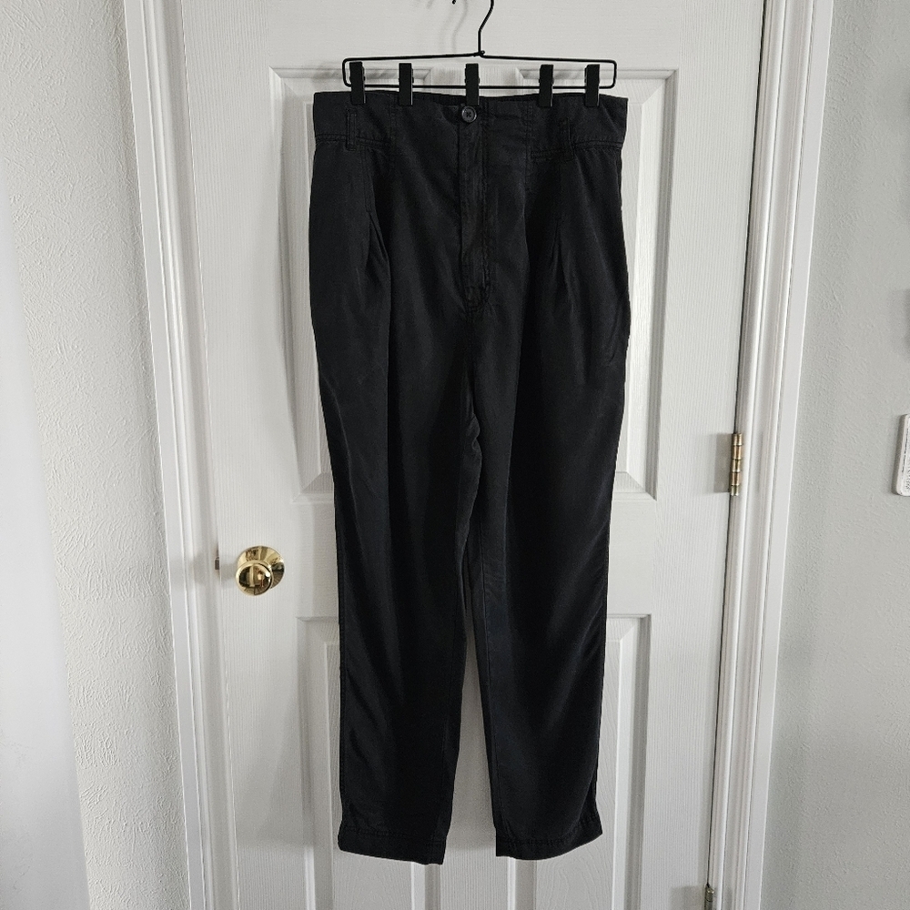 NWOT Free People Calla Pleated Trousers- Washed Black - Picture 1 of 7